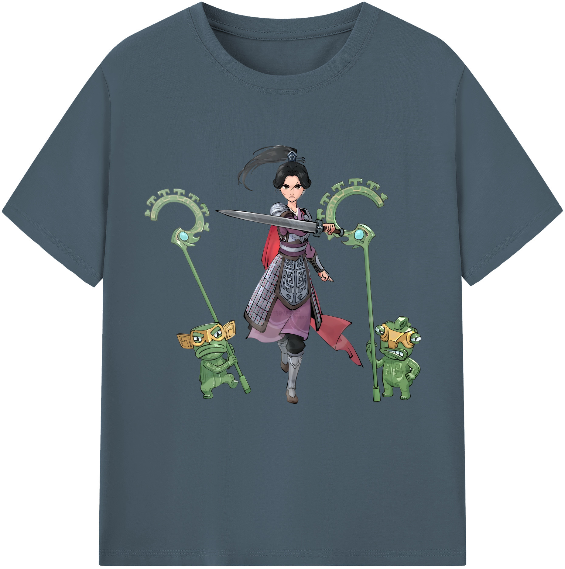 （画像用） Ne Zha 2 ナタ 魔童の大暴れ 綿100％半袖Tシャツ（フロントプリント）